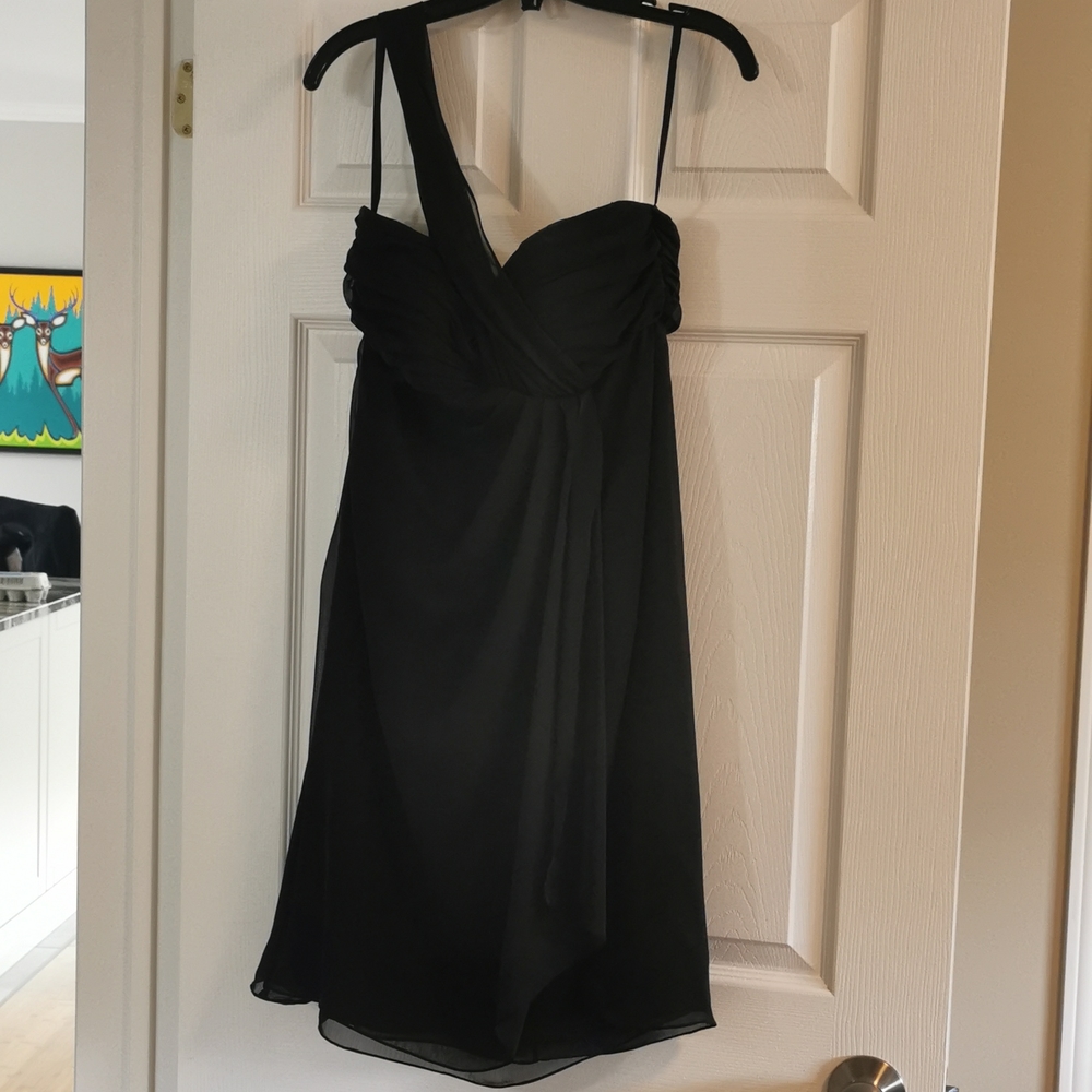 Black strapless cocktail dress. Size 12 (fits more like a size 10).